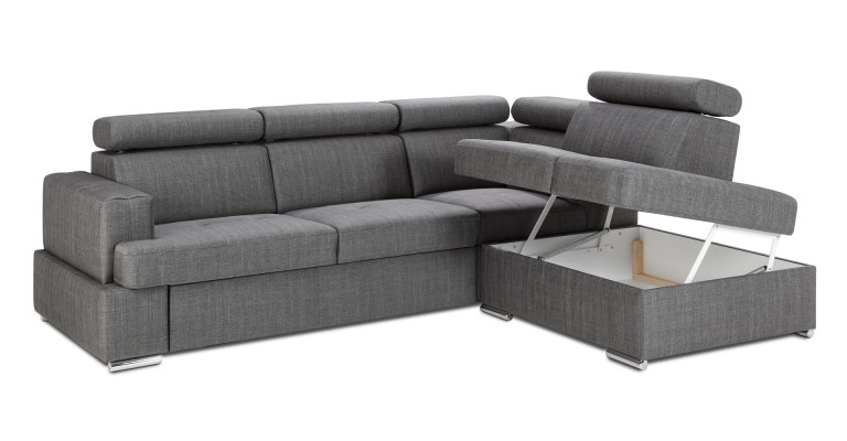 Canapea modernă în formă de L cu funcție de pat