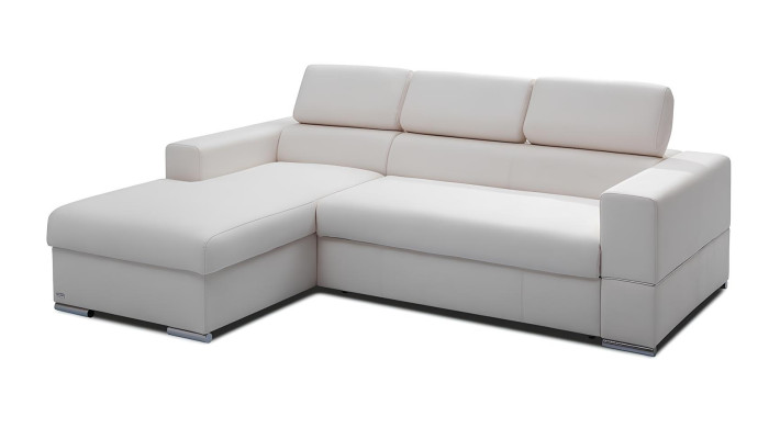 Canapea modernă în formă de L cu funcție de pat și spațiu de depozitare