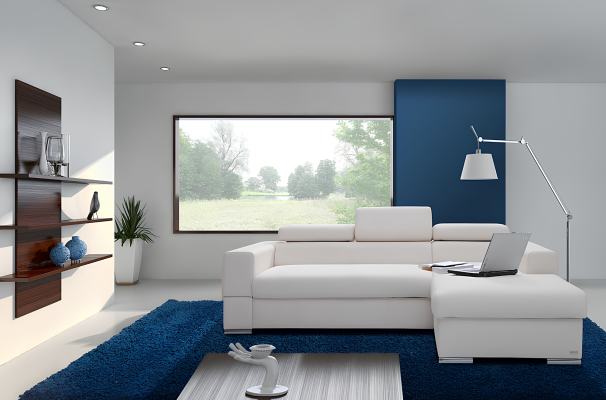 Canapea modernă în formă de L cu funcție de pat și spațiu de depozitare