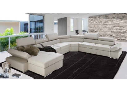 Sofa XXL de design din 100% piele italiană