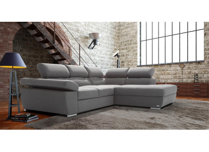 Canapea colțară modernă cu funcție de pat și spațiu de depozitare