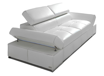 Bancă de designer pentru 2,5 persoane cu funcție de pat din piele italiană 100% nouă