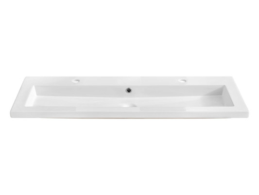 Cadă dublă din ceramică cu bază albă