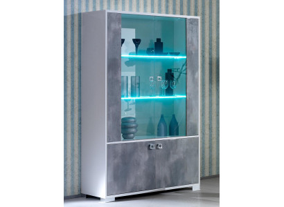 Set de mobilier din două piese, vitrină, consolă, masă RTV, vitrină din sticlă pentru living