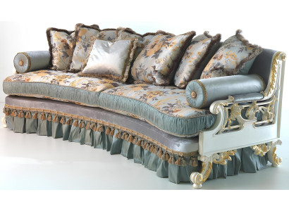 Canapea de design italian albastră pentru 4 persoane