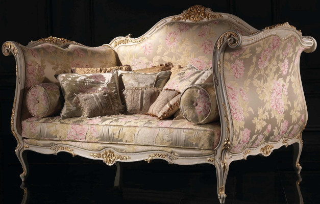 Canapea Dizaina pentru 4 persoane, fotoliu, țesătură de catifea în 4 părți, mobilier clasic