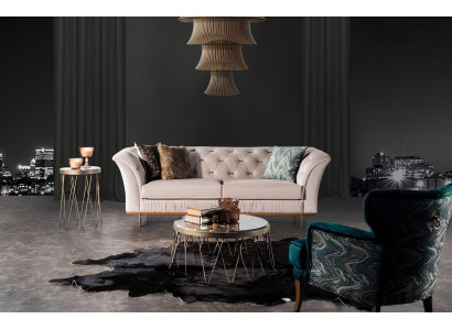 Canapea și fotoliu de lux din material modern pentru un spațiu confortabil