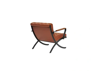 Scaun de birou luxos cu tapițerie maro modern JV Mobili