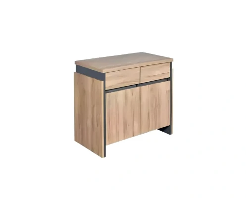 Raft de birou elegant din lemn cu compartimente