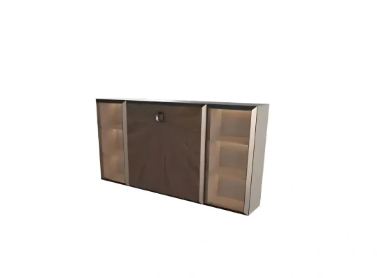 Set de mobilier de birou modern, masă, dulap pentru documente, noptieră