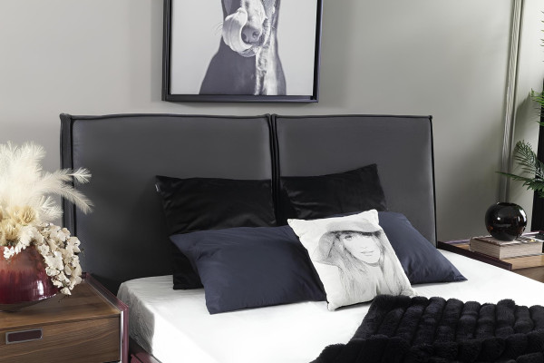 Set de mobilier pentru dormitor loft cu pat, dulap, măsuțe de noapte și comodă cu 5 sertare