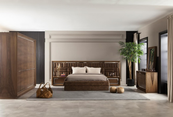 Pat de lux 160x200 mobilier de hotel cu tapițerie