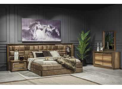 Pat de lux 160x200 mobilier de hotel cu tapițerie