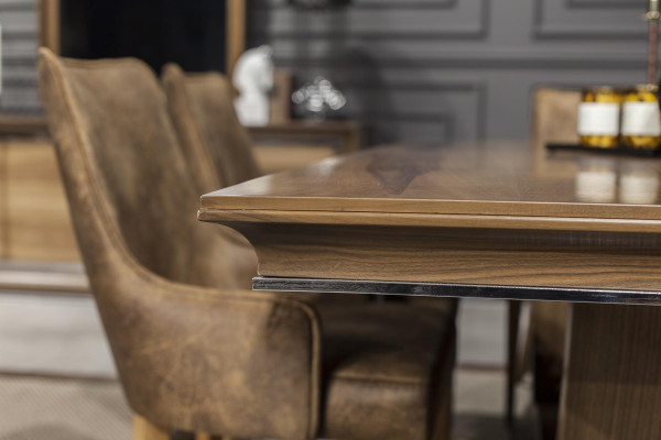 Set de mobilier de 9 piese, inclusiv masă, scaune, comodă și oglindă