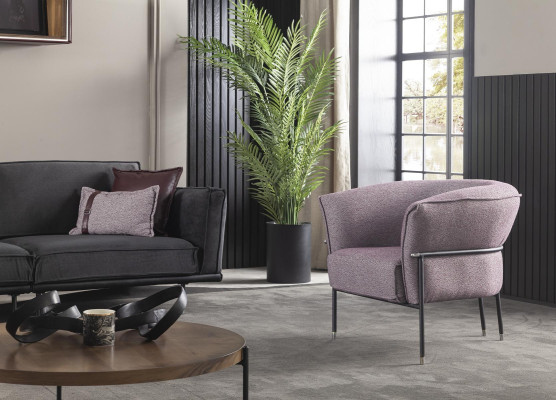 Set de canapea confortabil și luxos pentru living, canapele de club, mobilier, canapea mov