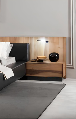 Set de mobilier de dormitor modern și luxos din 4 piese în maro