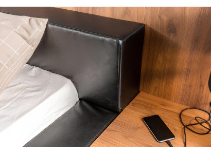 Set de mobilier pentru dormitor de 5 piese cu pat, măsuțe de noapte și comodă