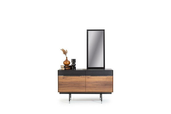 Oglindă de perete luxoasă cu ramă neagră 100x46