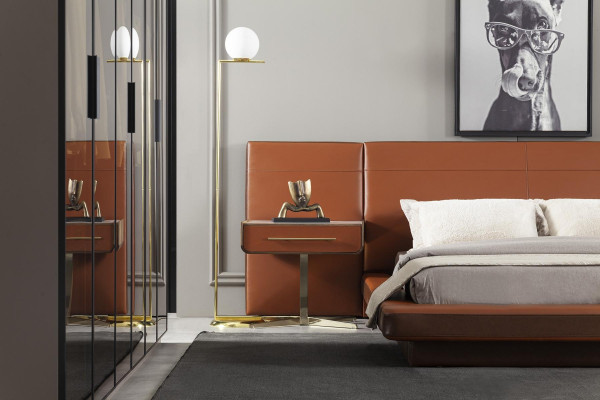 Masă de noptieră practică cu spațiu de depozitare modern