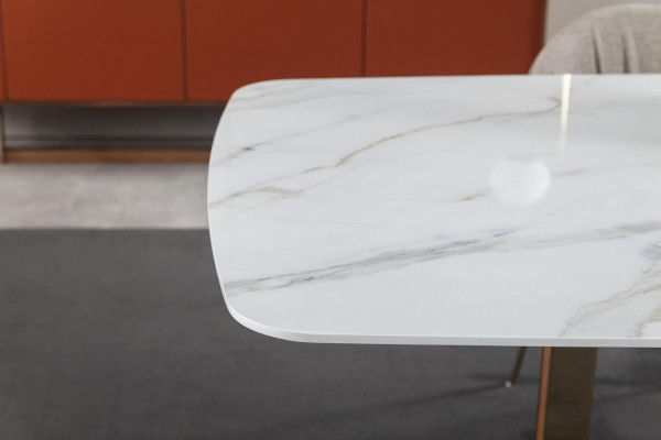 Set de masă de dining italian de lux cu 4 scaune