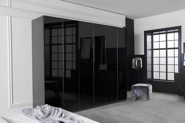 Set de mobilier pentru dormitor Melnu în patru părți, set luxos cu nou spațiu de depozitare