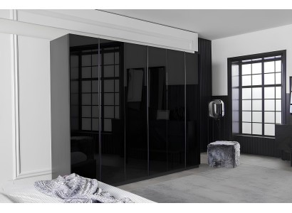 Set de mobilier pentru dormitor Melnu în patru părți, set luxos cu nou spațiu de depozitare