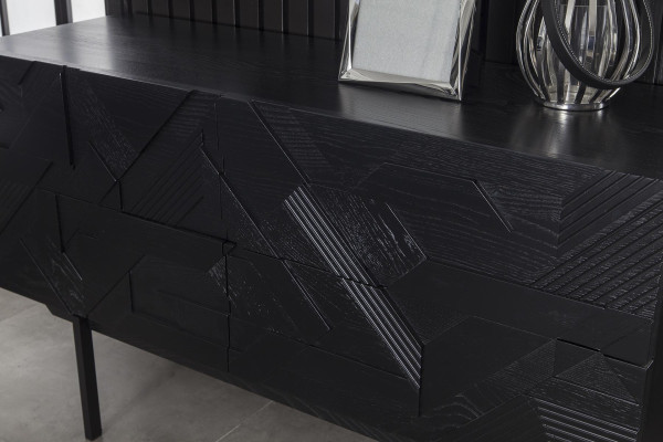 Dulap mobil negru de 138 cm