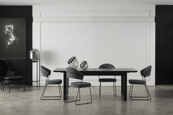 Set de mobilier pentru dining cu masă și 4 scaune confortabile, 5 piese