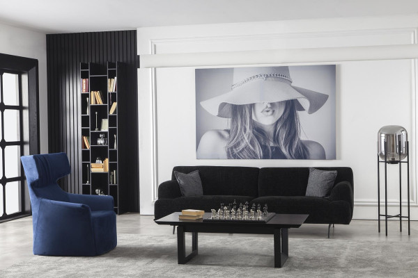 Canapea în L pentru 3 persoane 235 cm țesătură