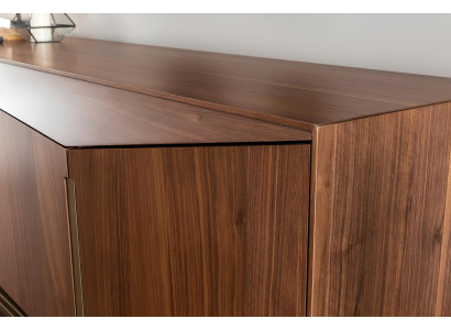 Set de masă de dining maro cu 9 scaune și noptieră