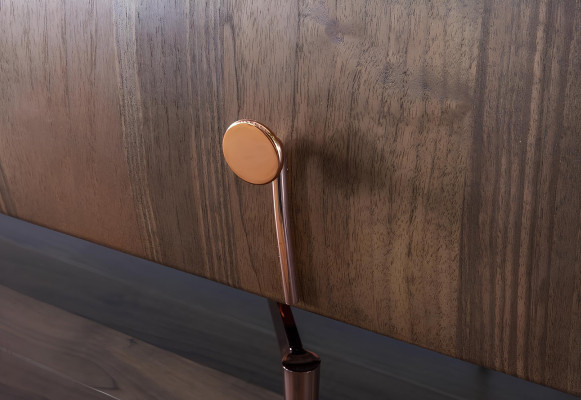 Set de 2 oglinzi mobile din lemn maro