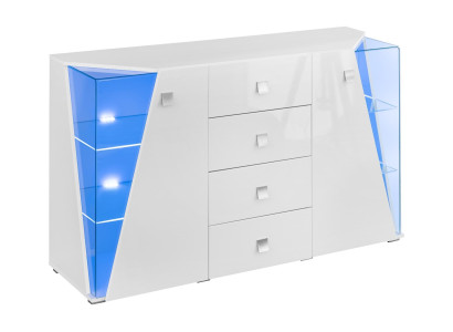 Dulap elegant alb pentru interioare moderne și luxoase