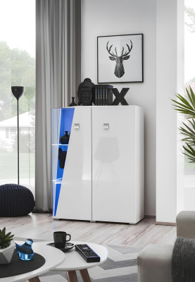 Vitrină modernă pentru living, design premium, mobilă nouă