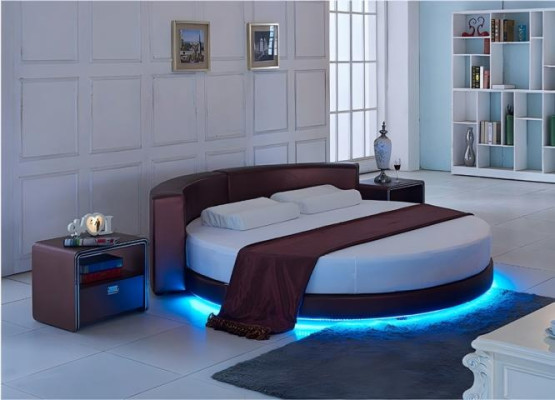 Bancă Bordeaux modernă cu iluminare LED