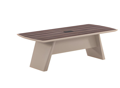 Birou bej cu structură din lemn și design modern pentru utilizare în birou și acasă