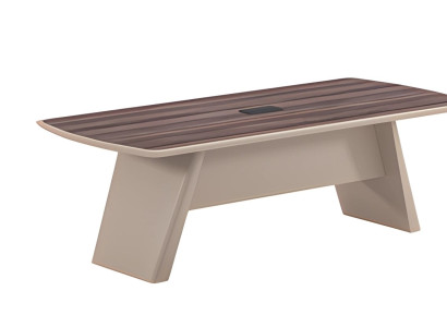 Birou bej cu structură din lemn și design modern pentru utilizare în birou și acasă