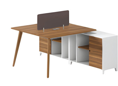 Birou modern cu raft și divizor elegant