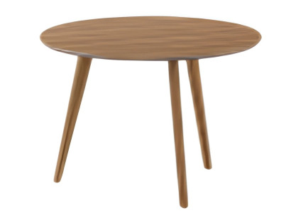 Masă de cafea rotundă modernă cu picioare din lemn simple