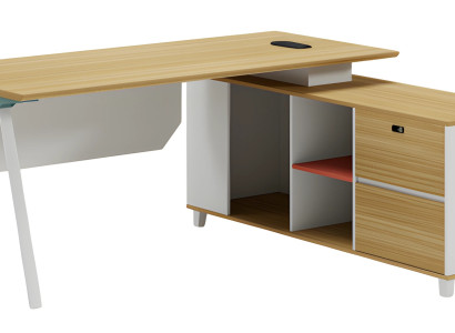 Masă modernă de depozitare din lemn alb