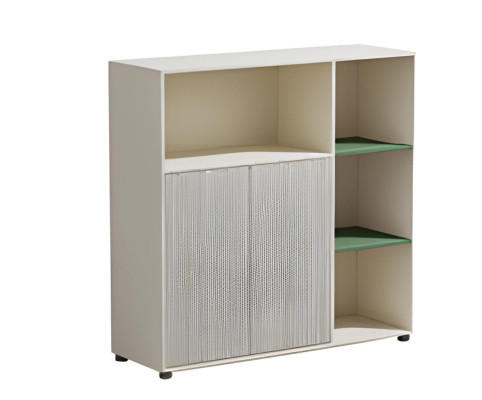 Dulap de birou modern cu depozitare modulară și rafturi pentru un design de birou modern