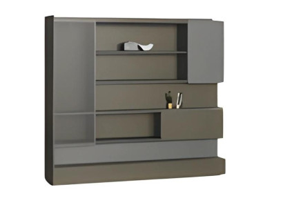 Lampa de birou LED modernă neagră cu spațiu de depozitare