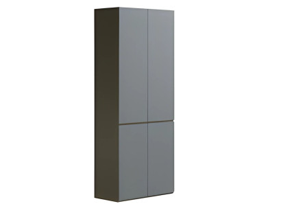 Dulap de birou modern gri fără mânere, structură simplă