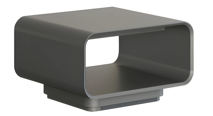 Masă de cafea modernă gri și neagră cu raft deschis în stil minimalist