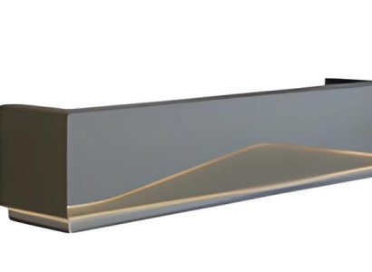 Masă de recepție modernă neagră și gri cu iluminare LED, design minimalist de lux