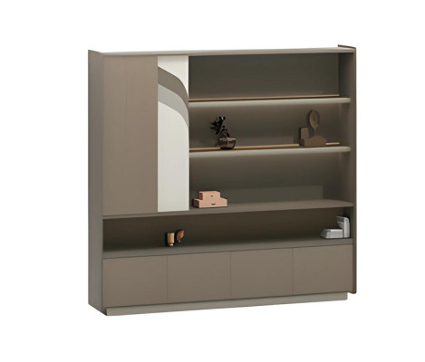 Birou modern cu rafturi și sertare