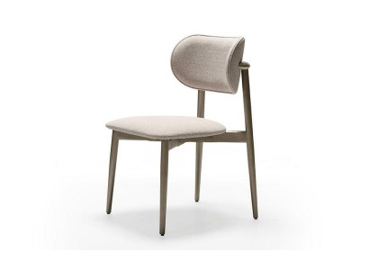 Scaun elegant din țesătură bej pentru living și dining