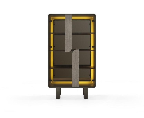 Dulap vitrină elegant modern bej