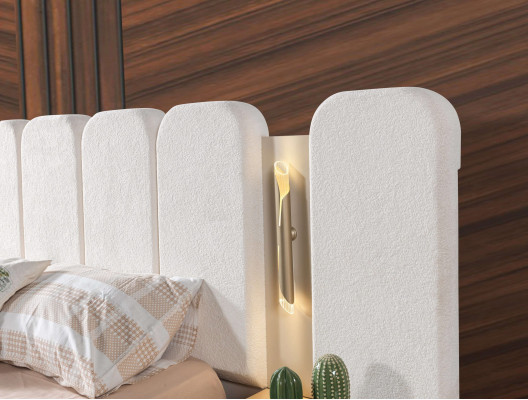 Set de lenjerie de pat moale pentru dormitor, set de 3 piese cu 2 noptiere