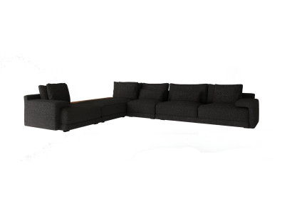 Canapea colț elegantă care creează o atmosferă relaxantă