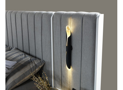 Set de mobilier pentru dormitor cu pat și 2 noptiere moderne